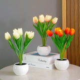 Xpoko LED Tulip Night Light Table Lamp