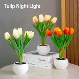 Xpoko LED Tulip Night Light Table Lamp