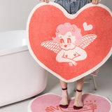 Xpoko Retro Love Shape Area Rugs