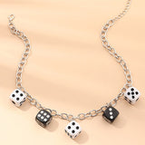 Xpoko Christmas Gifts Lucky Roll Dice Necklace