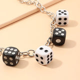 Xpoko Christmas Gifts Lucky Roll Dice Necklace