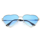 Xpoko Metal Frame Heart Shape Sunglasses