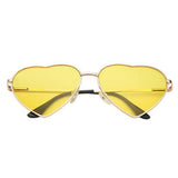 Xpoko Metal Frame Heart Shape Sunglasses