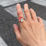 Xpoko Christmas Gifts Mushroom Anxiety Ring