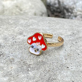 Xpoko Christmas Gifts Mushroom Anxiety Ring