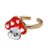 Xpoko Christmas Gifts Mushroom Anxiety Ring