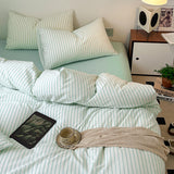 Xpoko Scandinavian Retro Stripes Bedding Set