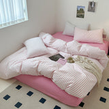 Xpoko Scandinavian Retro Stripes Bedding Set