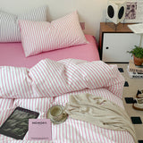 Xpoko Scandinavian Retro Stripes Bedding Set