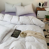 Xpoko Scandinavian Retro Stripes Bedding Set