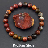 Xpoko Amethyst Tiger Eye Elastic Rose Stone Agate Bracelets