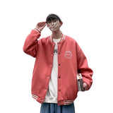 men winter outfits Fat Japanese Ins Style Jacket Men's Hong Kong Style Loose Student Student Baseball Collar Autumn Jacket