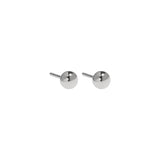 Xpoko Women's & Men's Korean Style Sterling Sier Simple Glossy Earrings