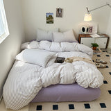 Xpoko Scandinavian Retro Stripes Bedding Set