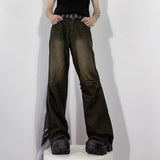 2000s fashion American Retro Vibe Style Jeans Boys Summer High Street Cleanfit Skinny Long Pants