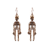 Xpoko Women's & Men's Halloween Skull Bone Exaggerated Nightclub Punk Earrings