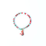 Xpoko Christmas Gift Elastic String Colorful Polymer Clay Handmade Bracelets