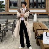 cute casual outfits for fall 2024 Autumn and Winter Air Thickened Lapel Windbreaker Men's Korean-Style Loose off-Shoulder Coat Fashion