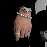 Xpoko SKULL PEARL BRACELET