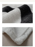 Xpoko Black and White Letters Casual Coral Flannel Blanket