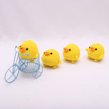 knitted Handmade Crochet Wool Doll Pendant Small Yellow Duck Wool Woven Keychain Handmade Crochet Doll Finished Product