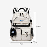 Xpoko-official backpack inspo Schoolbag Female College Student Japanese High School Schoolbag Original Junior High School White Computer Backpack Male