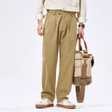 2000s fashion American Retro Ameikaji Overalls Men's Autumn Gurka High Waist Straight Casual Pants Naples Trousers