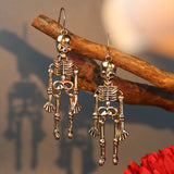 Xpoko Women's & Men's Halloween Skull Bone Exaggerated Nightclub Punk Earrings