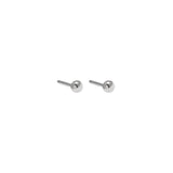 Xpoko Women's & Men's Korean Style Sterling Sier Simple Glossy Earrings