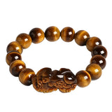 Xpoko Men's Jewelry Yellow Tiger's Eye Pi Simple Bracelets