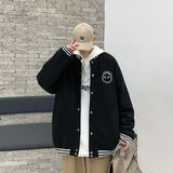 men winter outfits Fat Japanese Ins Style Jacket Men's Hong Kong Style Loose Student Student Baseball Collar Autumn Jacket