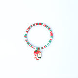 Xpoko Christmas Gift Elastic String Colorful Polymer Clay Handmade Bracelets