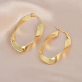 Xpoko Women's Eardrop Ear Clip Simple Mobius Sier Decorated Rings