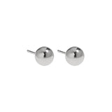 Xpoko Women's & Men's Korean Style Sterling Sier Simple Glossy Earrings