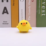 knitted Handmade Crochet Wool Doll Pendant Small Yellow Duck Wool Woven Keychain Handmade Crochet Doll Finished Product