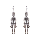 Xpoko Women's & Men's Halloween Skull Bone Exaggerated Nightclub Punk Earrings