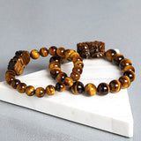 Xpoko Men's Jewelry Yellow Tiger's Eye Pi Simple Bracelets