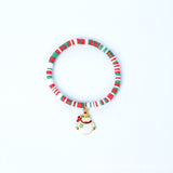 Xpoko Christmas Gift Elastic String Colorful Polymer Clay Handmade Bracelets