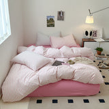 Xpoko Scandinavian Retro Stripes Bedding Set