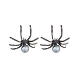 Xpoko Niche Style Halloween Spider Personality Design Horror Earrings