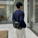 Xpoko BLACK LEATHER SHOULDER BAG