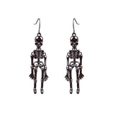 Xpoko Women's & Men's Halloween Skull Bone Exaggerated Nightclub Punk Earrings