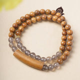 Xpoko Women's & Men's Green Sandalwood Size Simple Style Decorative Bracelets