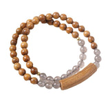 Xpoko Women's & Men's Green Sandalwood Size Simple Style Decorative Bracelets