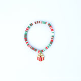 Xpoko Christmas Gift Elastic String Colorful Polymer Clay Handmade Bracelets