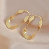 Xpoko Women's Eardrop Ear Clip Simple Mobius Sier Decorated Rings