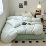 Xpoko Scandinavian Retro Stripes Bedding Set