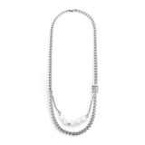 Xpoko PEARL DOUBLE LAYER CHAIN NECKLACE