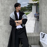 cute casual outfits for fall 2024 Autumn and Winter Air Thickened Lapel Windbreaker Men's Korean-Style Loose off-Shoulder Coat Fashion