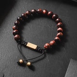 Xpoko Amethyst Tiger Eye Elastic Rose Stone Agate Bracelets